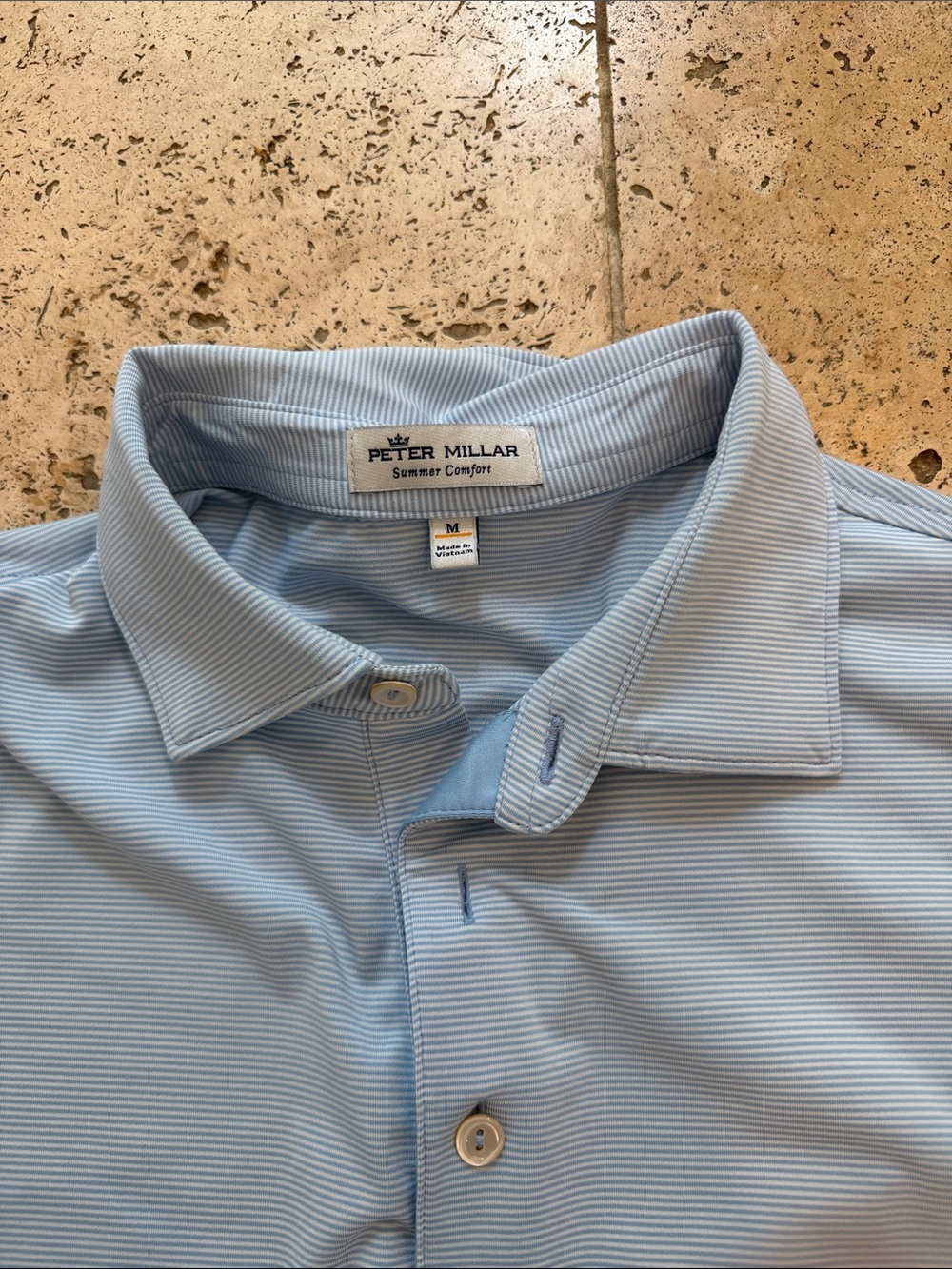 Peter Millar Pale Blue Short-Sleeve Polo - Picture 2 of 4